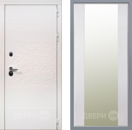 Дверь Заводские двери Дэко Вайт Зеркало Макси Белый шелк в Жуковский