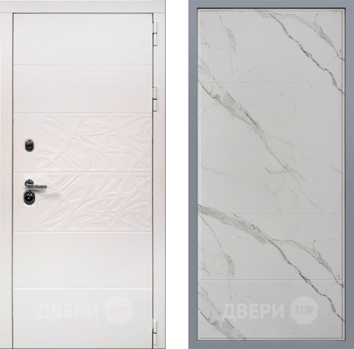 Дверь Заводские двери Дэко Вайт Тривия Мрамор белый в Жуковский