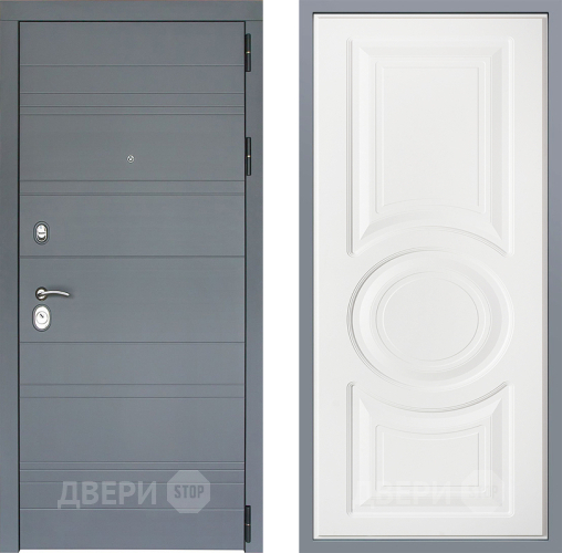 Дверь Заводские двери Лира Софт графит Неаполь Лофт белый в Жуковский