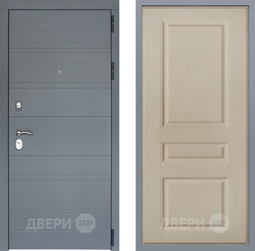 Дверь Заводские двери Лира Софт графит Стокгольм Шампань в Жуковский