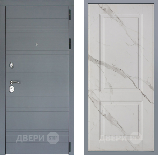 Дверь Заводские двери Лира Софт графит Доррен Мрамор белый в Жуковский