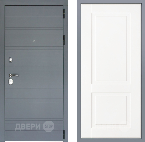 Дверь Заводские двери Лира Софт графит Доррен Белый софт в Жуковский
