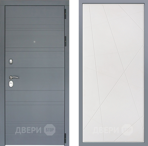 Дверь Заводские двери Лира Софт графит Флитта Белый софт в Жуковский