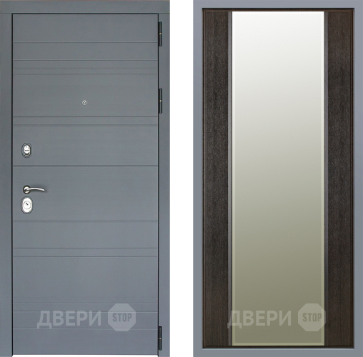 Дверь Заводские двери Лира Софт графит Зеркало Макси Венге в Жуковский