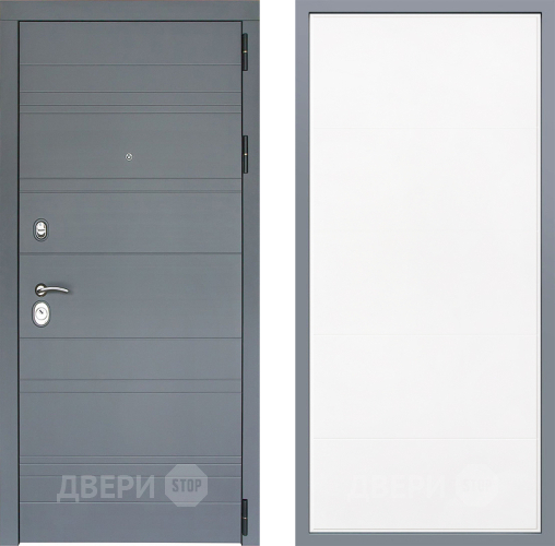 Дверь Заводские двери Лира Софт графит Тривия Белый софт в Жуковский