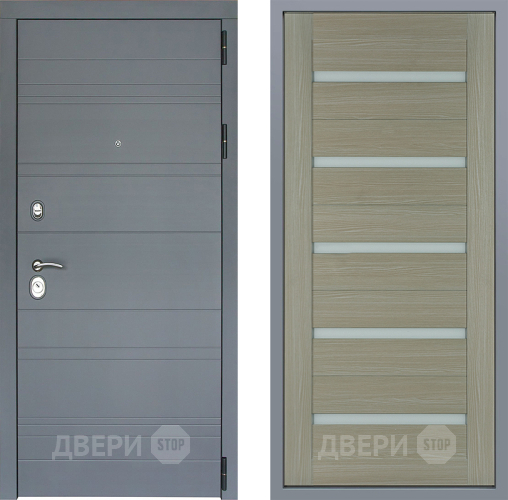 Дверь Заводские двери Лира Софт графит СБ-1 Капучино в Жуковский
