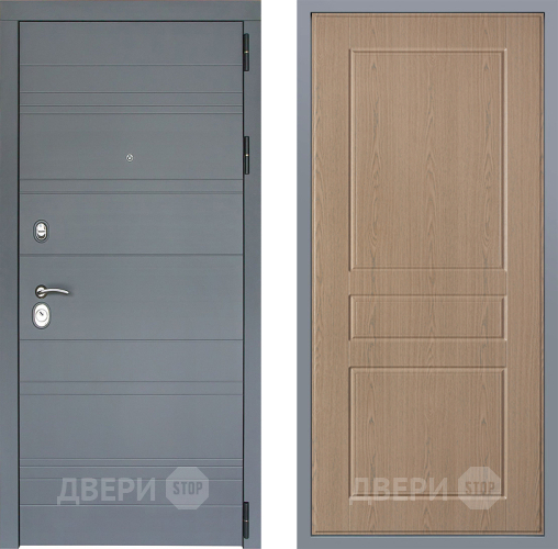 Дверь Заводские двери Лира Софт графит К-2 Беленый дуб в Жуковский
