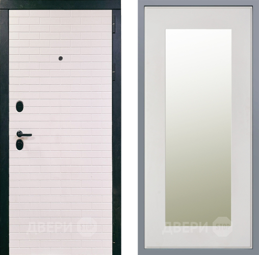 Дверь Заводские двери Сохо Зеркало Модерн Белый софт в Жуковский