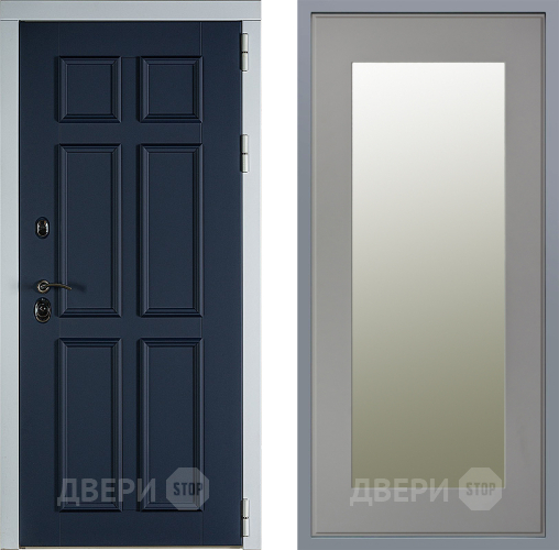 Дверь Заводские двери Стокгольм Зеркало Модерн Грей софт в Жуковский