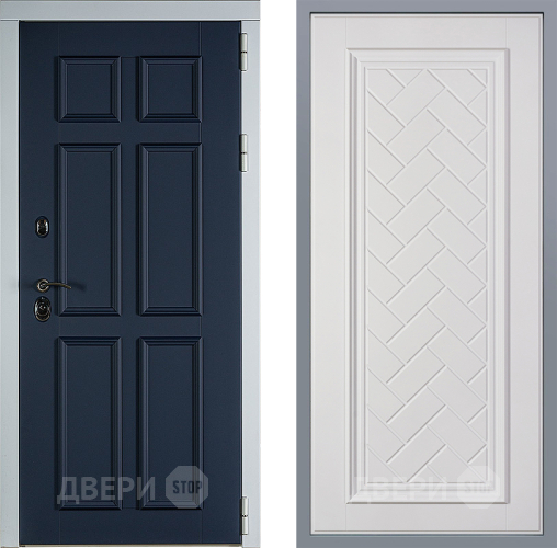 Дверь Заводские двери Стокгольм Упра Белый софт в Жуковский
