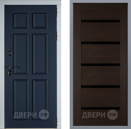 Дверь Заводские двери Стокгольм СБ-1 орех тисненый в Жуковский