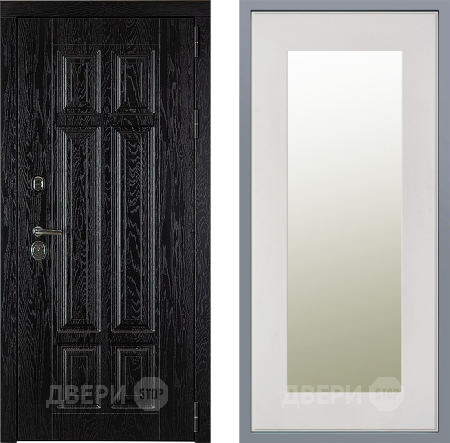 Дверь Заводские двери Мюнхен Зеркало Модерн Белый софт в Жуковский