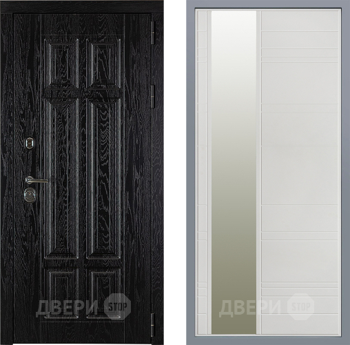 Дверь Заводские двери Мюнхен Зеркало Лира Белый софт в Жуковский