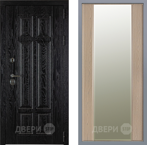 Дверь Заводские двери Мюнхен Зеркало Макси Беленый дуб в Жуковский