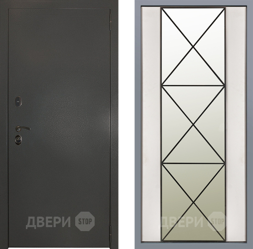 Дверь Заводские двери Эталон 3к антик серебро Зеркало Перфекто Структурное дерево в Жуковский