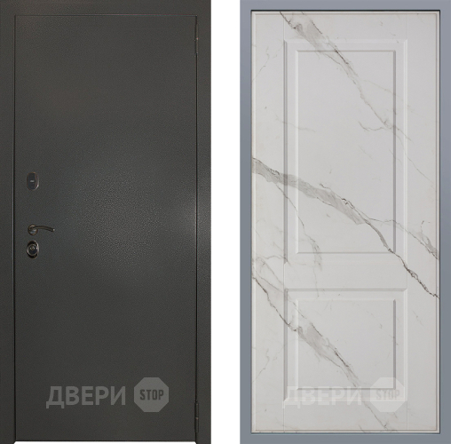 Дверь Заводские двери Эталон 3к антик серебро Доррен Мрамор белый в Жуковский
