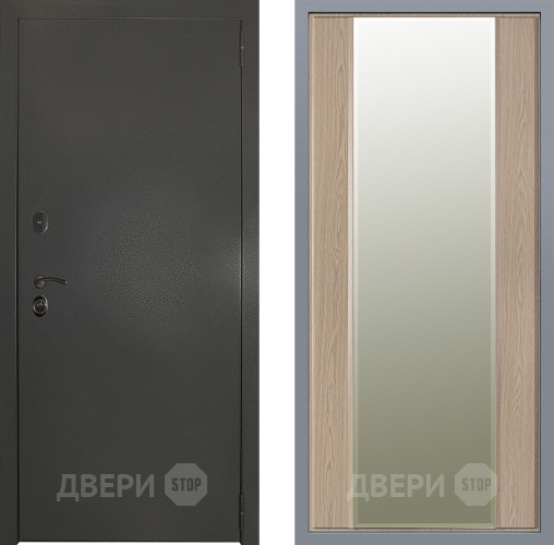 Дверь Заводские двери Эталон 3к антик серебро Зеркало Макси Беленый дуб в Жуковский