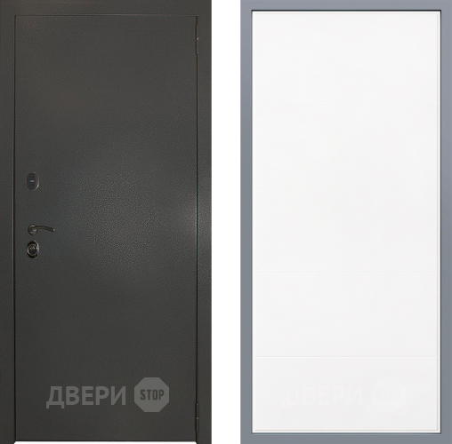 Дверь Заводские двери Эталон 3к антик серебро Тривия Белый софт в Жуковский