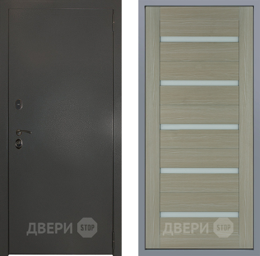 Дверь Заводские двери Эталон 3к антик серебро СБ-1 Капучино в Жуковский