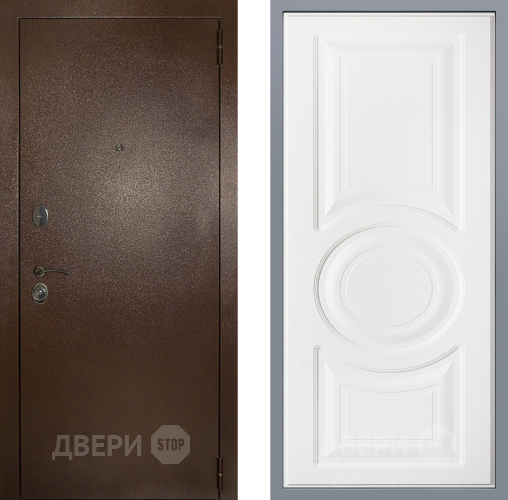 Дверь Заводские двери Эталон 3к антик медь Неаполь Лофт белый в Жуковский