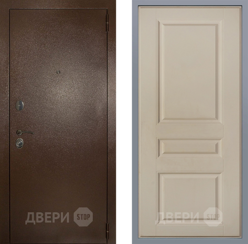 Дверь Заводские двери Эталон 3к антик медь Стокгольм Шампань в Жуковский