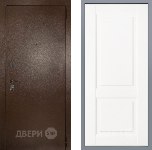 Дверь Заводские двери Эталон 3к антик медь Доррен Белый софт в Жуковский