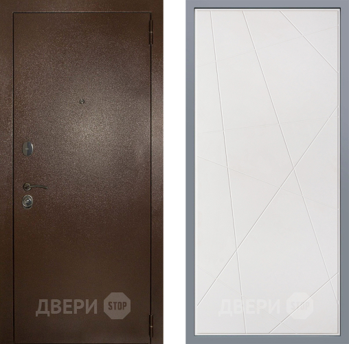 Дверь Заводские двери Эталон 3к антик медь Флитта Белый софт в Жуковский