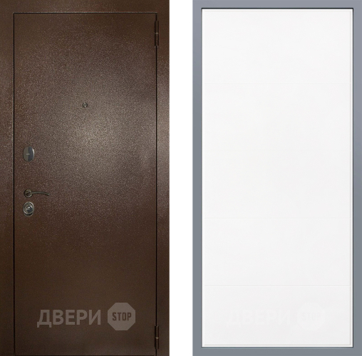 Дверь Заводские двери Эталон 3к антик медь Тривия Белый софт в Жуковский