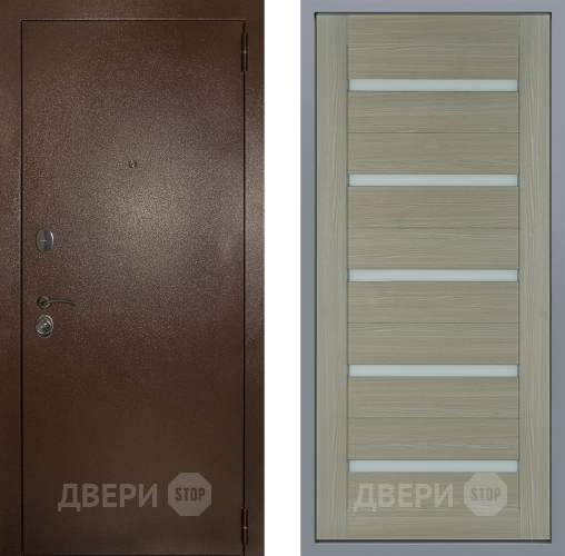 Дверь Заводские двери Эталон 3к антик медь СБ-1 Капучино в Жуковский