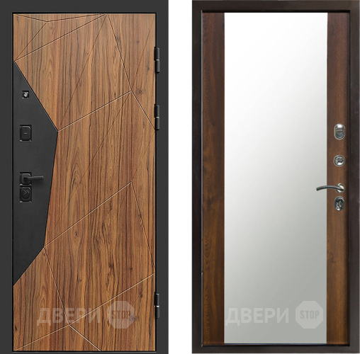 Входная металлическая Дверь Престиж Avangard Зеркало Дуб в Жуковский