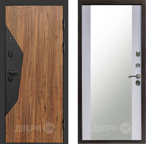 Входная металлическая Дверь Престиж Avangard Зеркало Белый софт в Жуковский