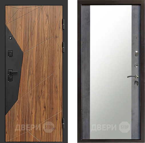 Входная металлическая Дверь Престиж Avangard Зеркало Бетон темный в Жуковский