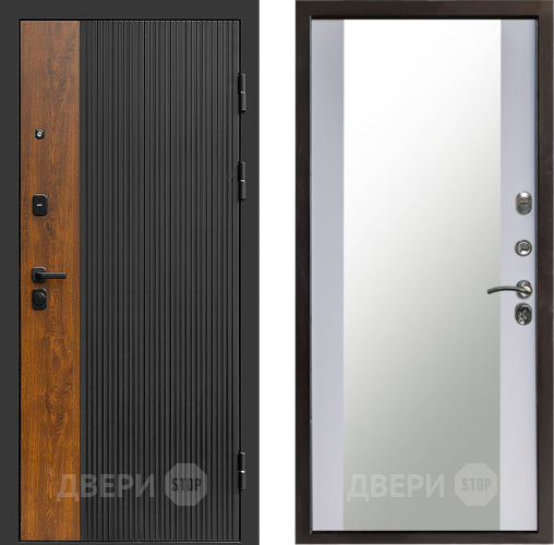Входная металлическая Дверь Престиж Prestizh Зеркало Белый софт в Жуковский
