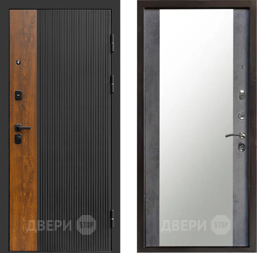 Входная металлическая Дверь Престиж Prestizh Зеркало Бетон темный в Жуковский