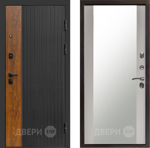 Входная металлическая Дверь Престиж Prestizh Зеркало Лиственница белая в Жуковский