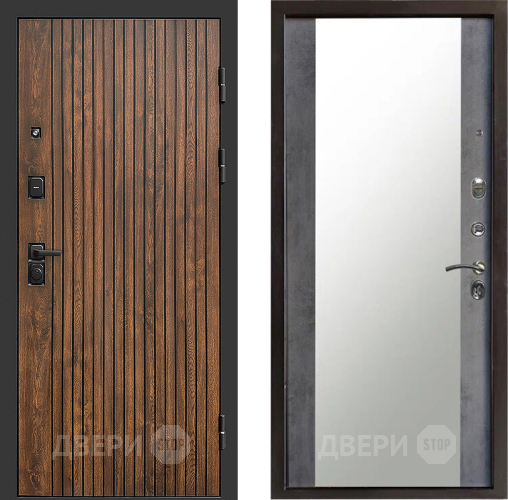 Входная металлическая Дверь Престиж Tvist Зеркало Бетон темный в Жуковский
