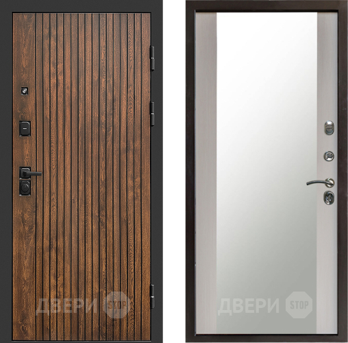Входная металлическая Дверь Престиж Tvist Зеркало Лиственница белая в Жуковский