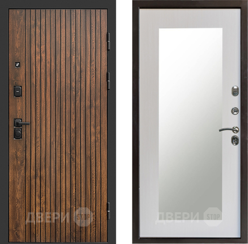 Входная металлическая Дверь Престиж Tvist Зеркло Пастораль Лиственница белая в Жуковский