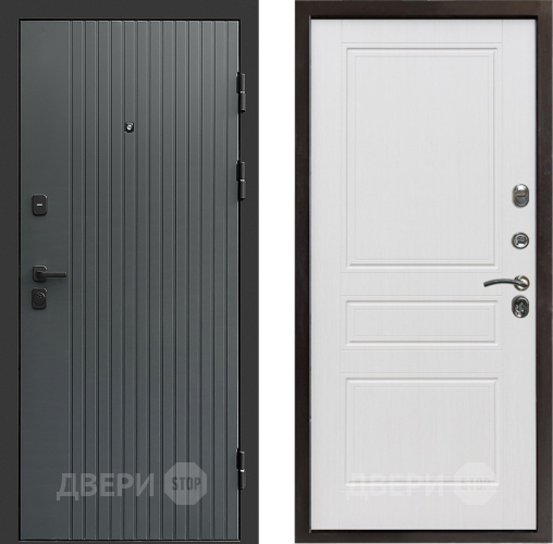 Входная металлическая Дверь Престиж Tvist Grey Классика Белое дерево в Жуковский