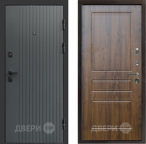 Входная металлическая Дверь Престиж Tvist Grey Классика Дуб в Жуковский