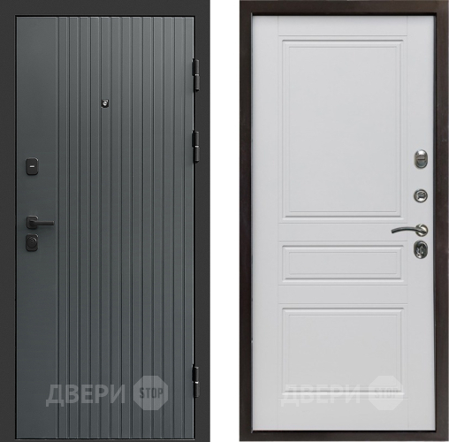 Входная металлическая Дверь Престиж Tvist Grey Классика Белый матовый в Жуковский