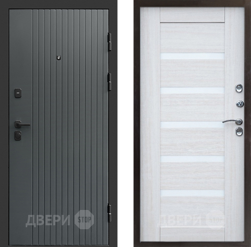 Входная металлическая Дверь Престиж Tvist Grey Царга Лиственница белая в Жуковский