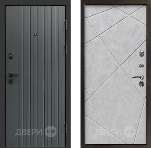 Входная металлическая Дверь Престиж Tvist Grey Лучи Бетон светлый в Жуковский