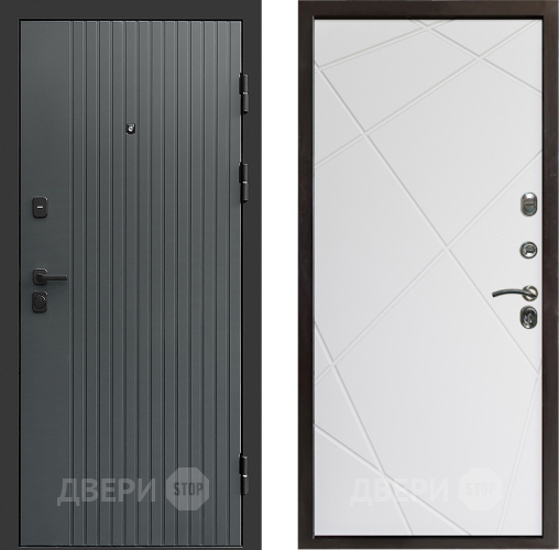 Входная металлическая Дверь Престиж Tvist Grey Лучи Бетон белый в Жуковский