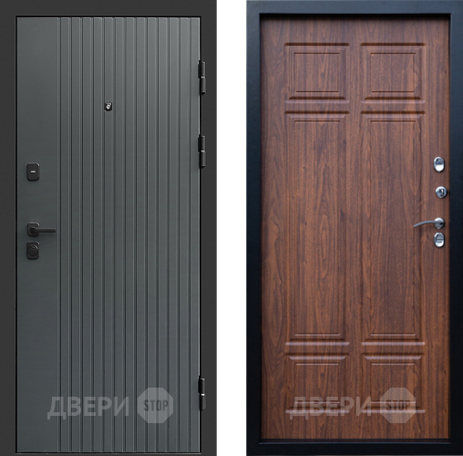 Входная металлическая Дверь Престиж Tvist Grey Премиум Орех темный в Жуковский