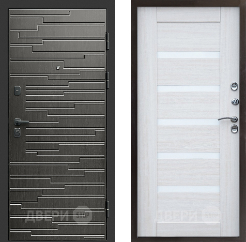 Входная металлическая Дверь Престиж Rivera Царга Лиственница белая в Жуковский