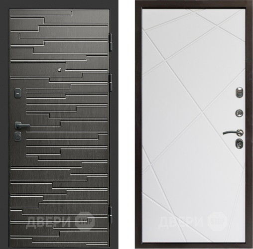 Входная металлическая Дверь Престиж Rivera Лучи Бетон белый в Жуковский
