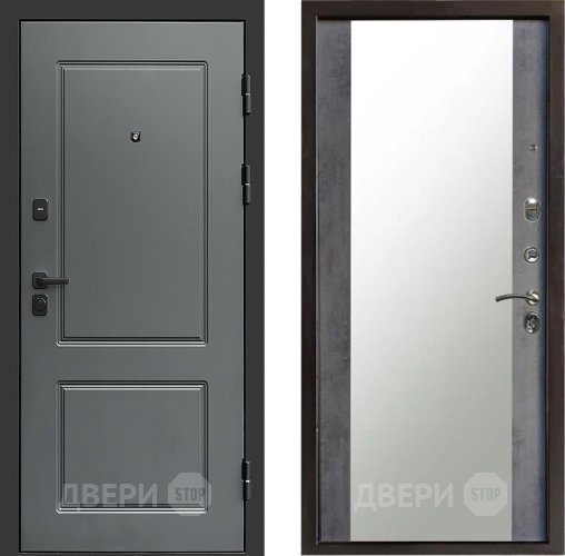 Входная металлическая Дверь Престиж Verona Зеркало Бетон темный в Жуковский