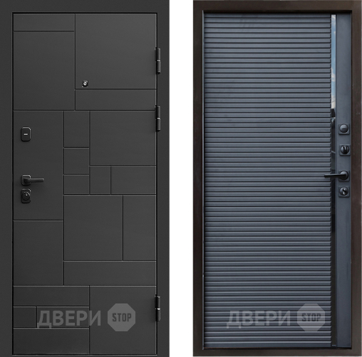 Входная металлическая Дверь Престиж Kvadro Porte Черный кварц в Жуковский