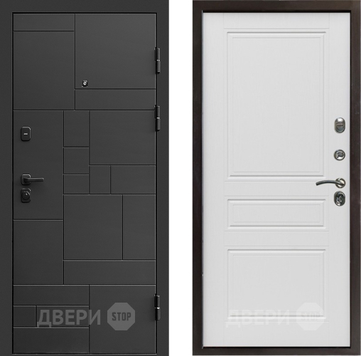 Входная металлическая Дверь Престиж Kvadro Классика Лиственница белая в Жуковский